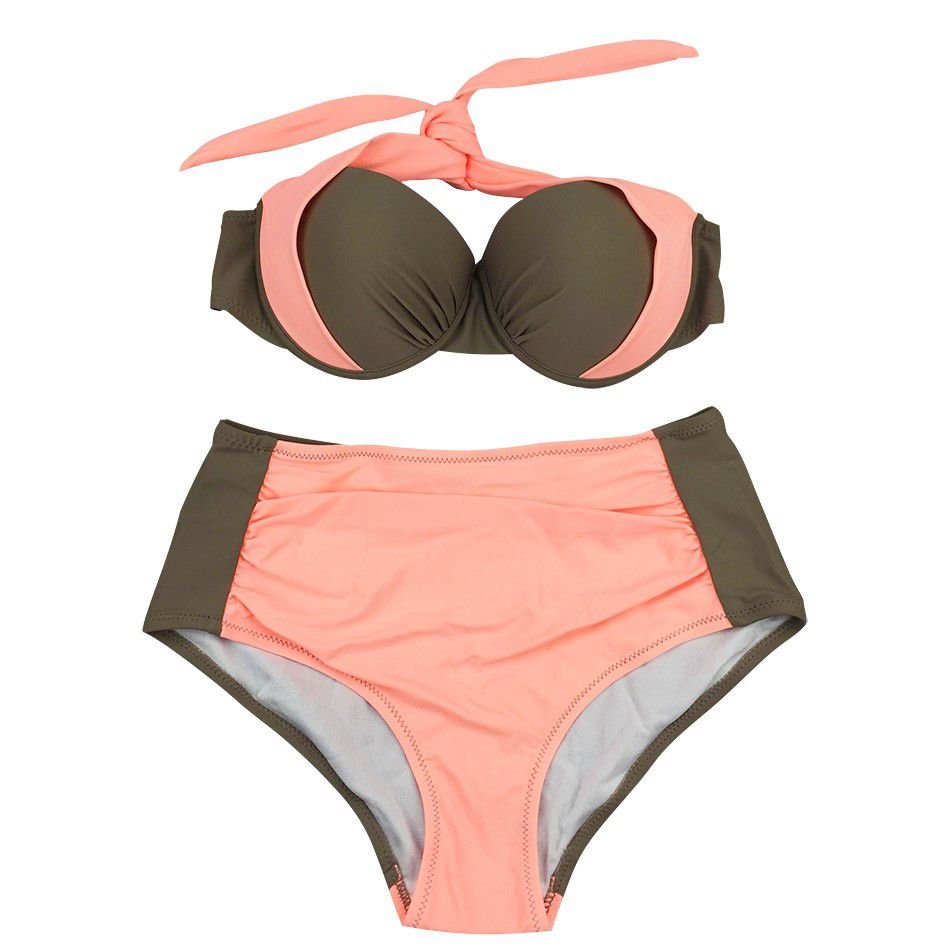 Biquíni Cintura Alta Top Cropped Plus Size