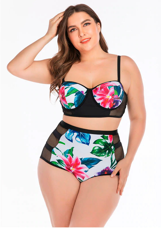 Biquíni Top Cropped Plus Size Cintura Alta