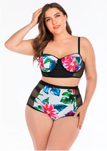 Carregar imagem no visualizador da galeria, Biquíni Top Cropped Plus Size Cintura Alta
