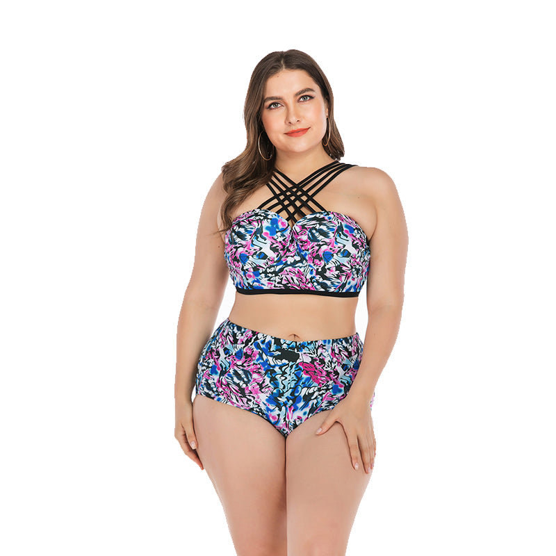 Biquíni Top Cropped Plus Size Cintura Alta
