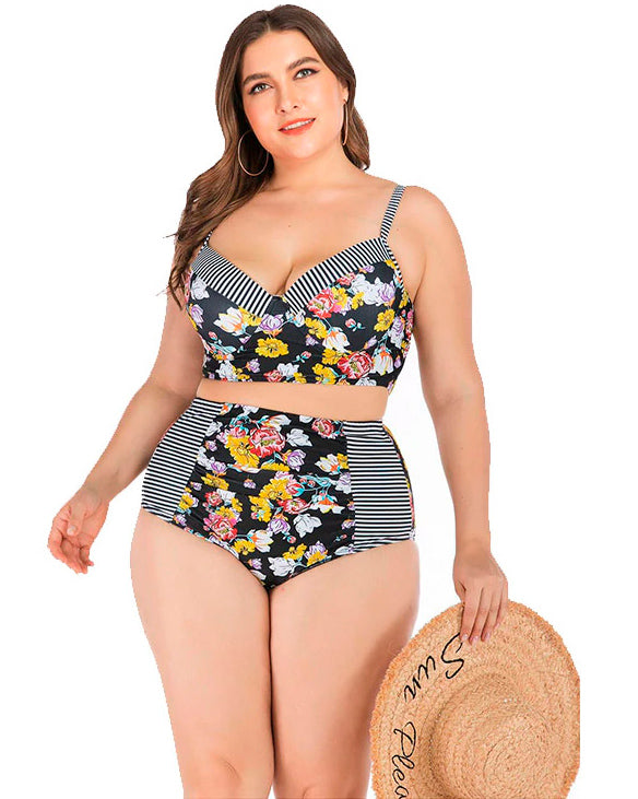 Biquíni Top Cropped Plus Size Cintura Alta